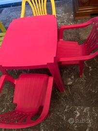 Tavolino e sedie bambini