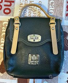 Borsetta vera pelle marrone-nera I Medici Firenze