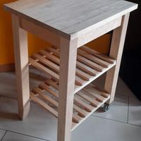 Carrello multifunzione in faggio naturale