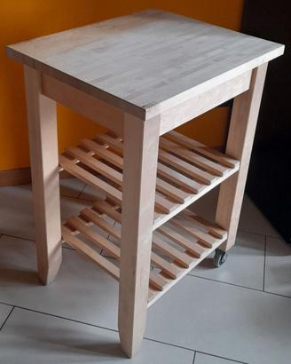 BEKVÄM Carrello multifunzione in faggio naturale