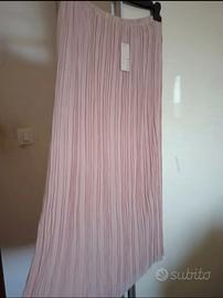 Gonna lunga rosa nuova con cartellino 