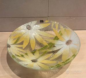 Ciotola in vetro Murano e argento