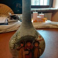 ANTICA FIASCHETTA DIPINTA A MANO 