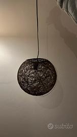 Lampadario a sospensione in rattan