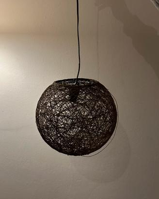 Lampadario a sospensione in rattan
