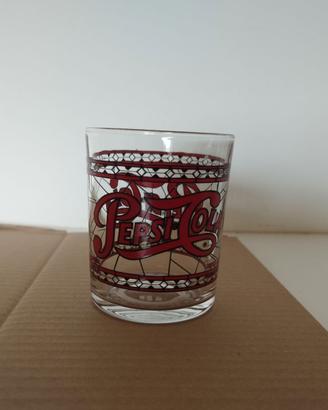 Set 8 Bicchieri Vintage Pepsi-Cola Stile Vetrata