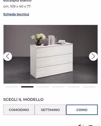 Comò mondo convenienza eucalipto bianco