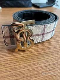 Cinta Burberry Reversibile Beige e Nera