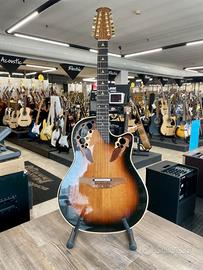 OVATION ELITE 1858 TOBACCO BURST + CUSTODIA