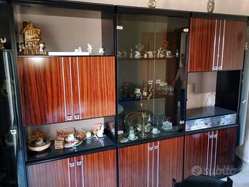 Parete attrezzata vintage + Tavolo e Sedie