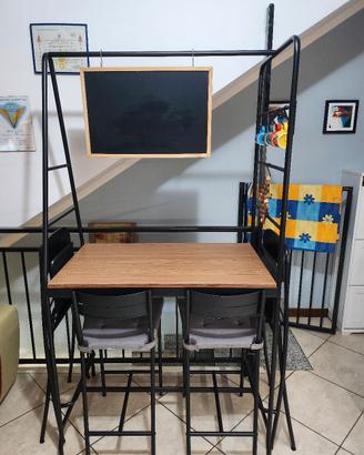Tavolo alto Ikea HÅVERUD con 4 Sgabelli