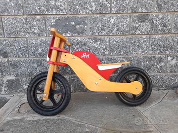 Bici a spinta in legno