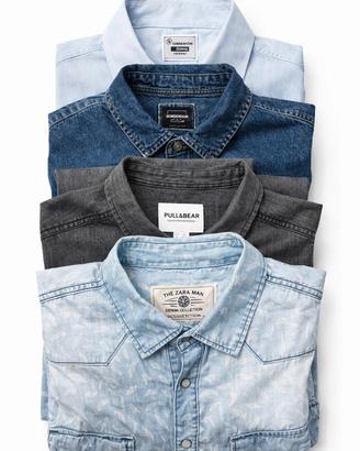 Lotto 4 camicie Jeans uomo