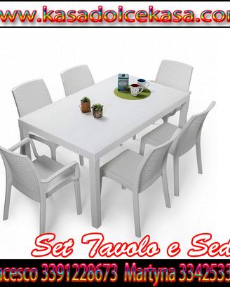 TAVOLO E 4 SEDIE PER ARREDO GIARDINO