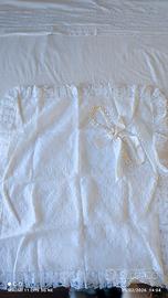 Copertina, coperta in pizzo per culla battesimo