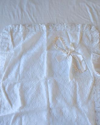 Copertina, coperta in pizzo per culla battesimo