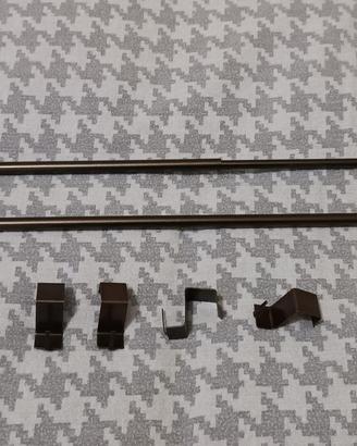 2 bastoni estensibili per tendine + 4 supporti