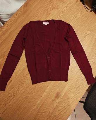 Cardigan donna tg.M colore Bordeaux 