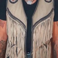 Gilet moto panciotto uomo pelle Western  biker 