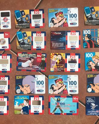 Lotto 20 schede TIM vintage anni 90/2000