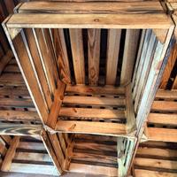 Set di cassette in legno decorative stile vintage