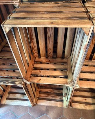 Set di cassette in legno decorative stile vintage