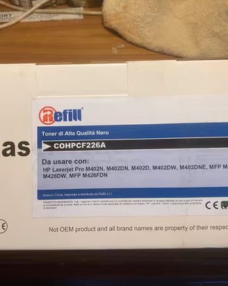 Toner Laser Nero Refill COHPCF280A / HP 80A (CF280