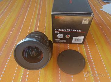Obiettivo Sigma 10-20 F 3.5 per Pentax