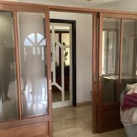 divisorio con porta scorrevole