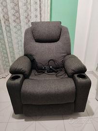 poltrona massaggiante, riscaldante e vibrante