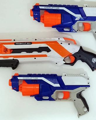 tre blaster giocattolo originali NERF