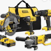 Kit 4 pezzi Stanley Trapano, smerigliatrice