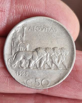moneta 50 c. Vittorio Emanuele III 1925