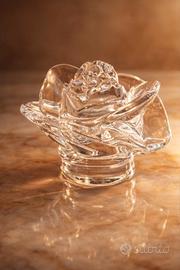 Rosa Aperta in Vetro per Fiamma Votiva