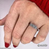 ANELLO TRILOGY IN ORO 18kt. CON DIAMANTI PRINCESS