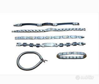 Lotto 6 Bracciali in Acciaio 
