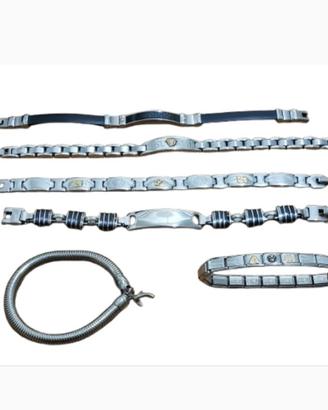 Lotto 6 Bracciali in Acciaio 