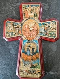 CROCE IN LEGNO TEMATICA GIUBILEO 2000 G.PAOLO II