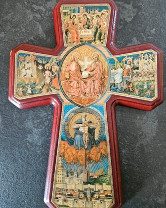 CROCE IN LEGNO TEMATICA GIUBILEO 2000 G.PAOLO II