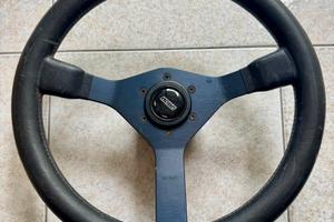 Volante Momo Pelle Razze  Blu MOZZO PANDA 4x4 750