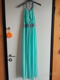vestito elegante donna acquamarina 
