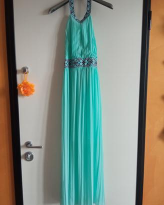 vestito elegante donna acquamarina 
