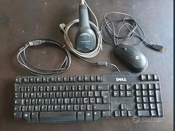 Tastiera DELL, Scanner DATALOGIC, Mouse HP