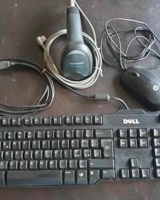 Tastiera DELL, Scanner DATALOGIC, Mouse HP