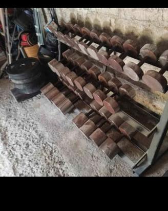 Rastrelliera  manubri  pesi palestra bodybuilding