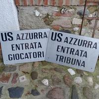 Coppia Cartelli Vintage U.S. Azzurra