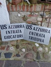 Coppia Cartelli Vintage U.S. Azzurra