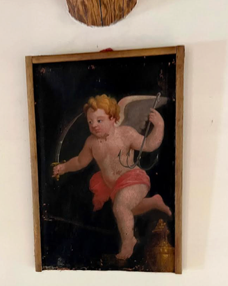 RICERCATOdipinto"PUTTO/CHERUBINO"ANTICOsec.XVIII°