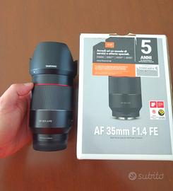 Obiettivo Samyang 35 F1.4 per Sony FE 