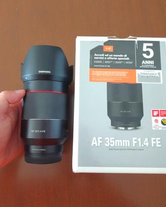 Obiettivo Samyang 35 F1.4 per Sony FE 